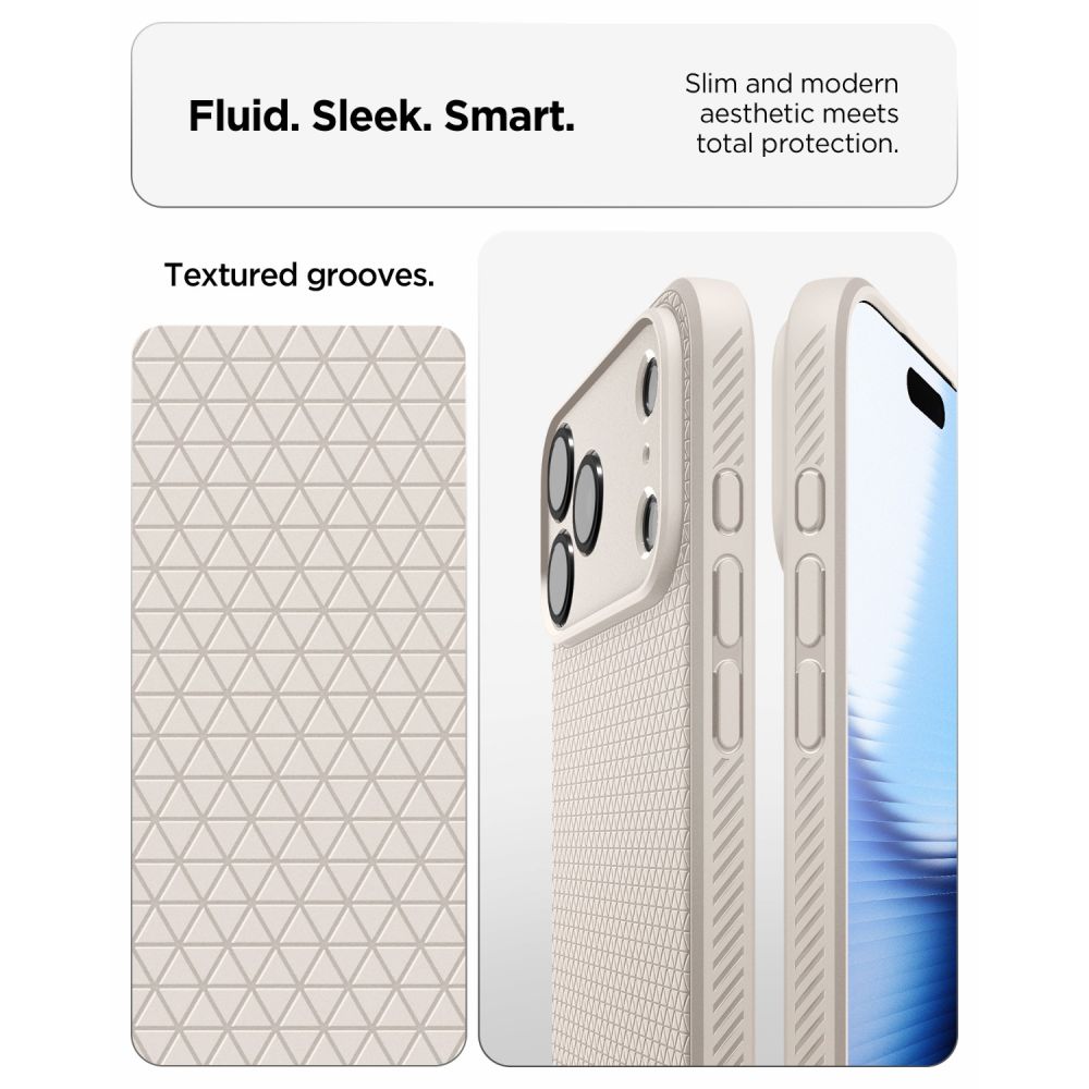 Husa Spigen Liquid Air compatibila cu iPhone 18 Pro / 17 Pro, Bej