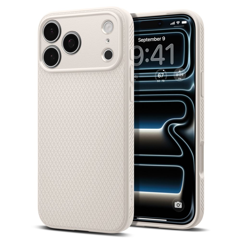 Husa Spigen Liquid Air compatibila cu iPhone 18 Pro / 17 Pro, Bej