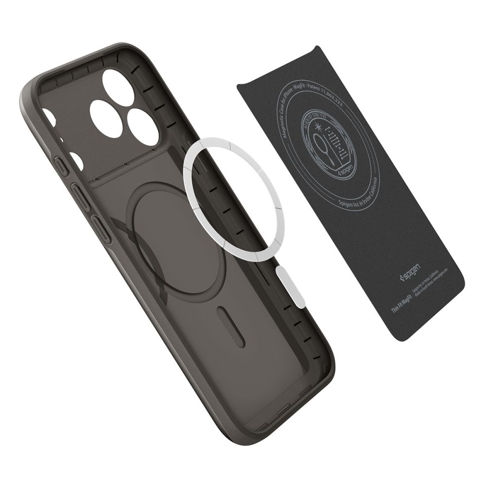 Husa Spigen Thin Fit Mag cu MagSafe compatibila cu iPhone 18 Pro / 17 Pro, Gunmetal