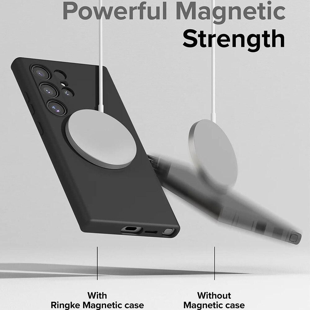 Husa Telefon Ringke, Silicone Magnetic MagSafe, compatibil cu Samsung Galaxy S24 Ultra, roz