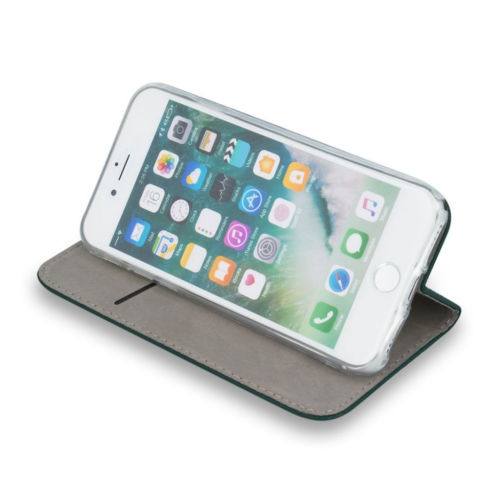 Husa PU Leather Smart Book, G-Tech, compatibila cu Motorola Moto G67 5G/ Moto G77 5G, functie stand, acoperire completa, Verde Inchis
