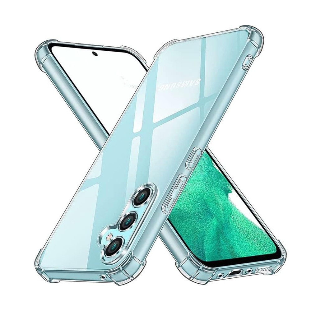 Set Husa pentru Samsung Galaxy A17 / A18 si Folie Ecran, Silicon Antishock, Transparent, Folie cu suport amprenta, BzStore