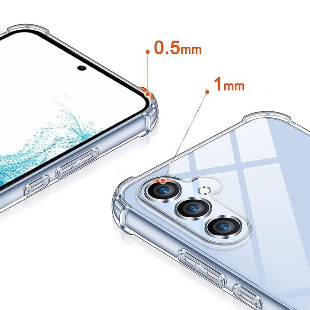 Set Husa pentru Samsung Galaxy A17 / A18 si Folie Ecran, Silicon Antishock, Transparent, Folie cu suport amprenta, BzStore