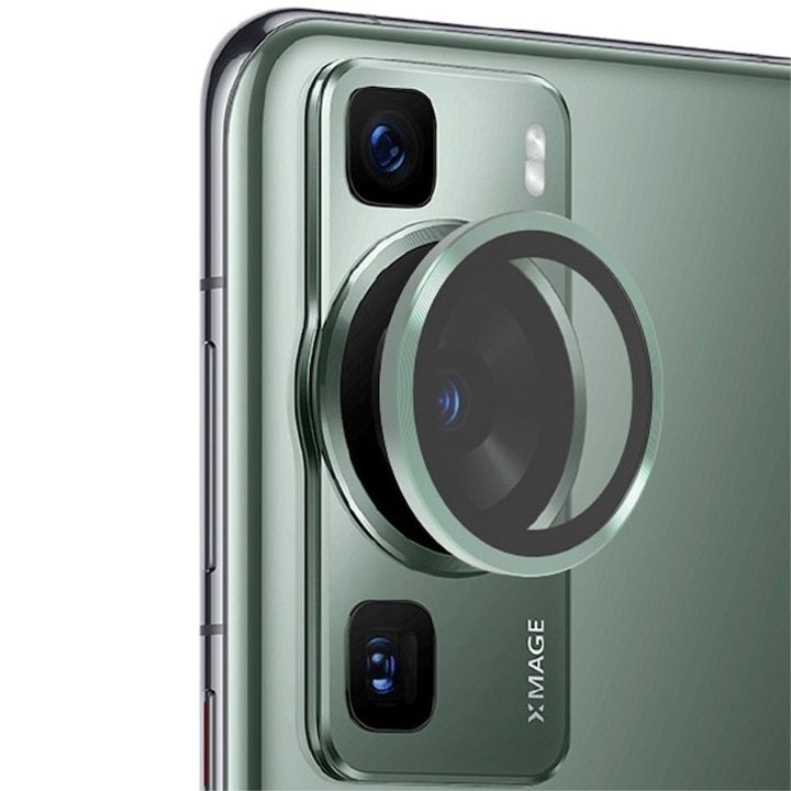 Folie protectie telefon, XGSM, sticla securizata pentru camera Huawei P60/P60 Pro, 9H, verde