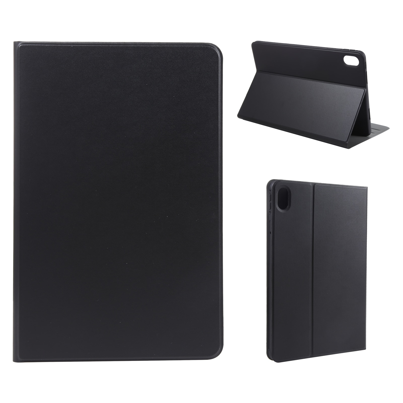 Husa tableta pentru Huawei MatePad 11 2023, textura elastica, piele tip carte, cu suport, inchidere magnetica, Negru