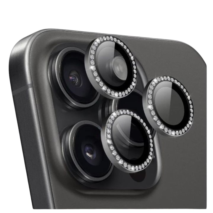 Folie camera foto AF+AR, G-Tech din sticla compatibil cu Apple iPhone 17 Pro Max, Full Cover, Anti Fog, Ultra Rezistenta, High Definition, Diamond Silver
