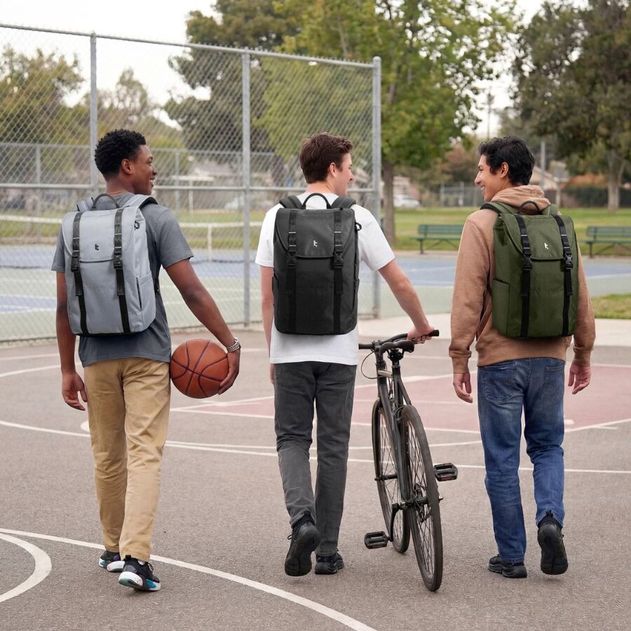 Rucsac pentru calatorii Tomtoc VintPack TA1 Liteway compatibil cu laptopuri de pana la 16 inch, 45 × 30 × 15 cm, Capacitate 22L, Verde