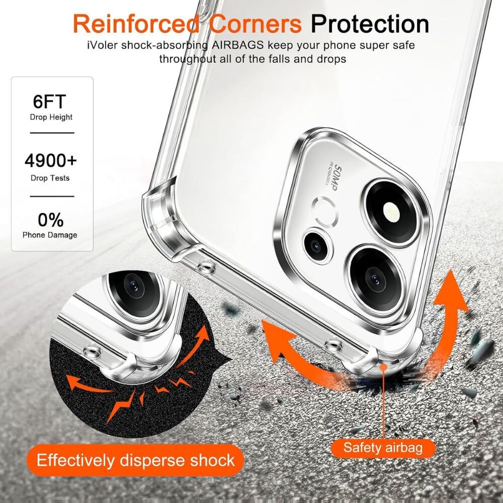 Husa Silicon Antisoc G-Tech Liquid, Compatibil cu Honor 600 Smart 5G, Slim, din silicon high tech, Protectie la Camera, Transparent