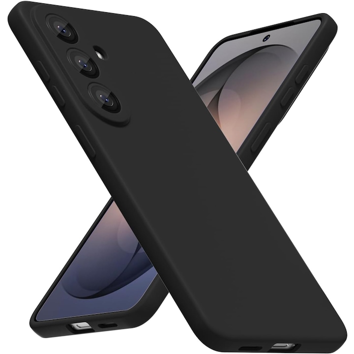 Husa pentru Samsung Galaxy S26 FE Daden® Silicon, Ultra Slim, Protectie sporita, Antisoc, Calitate Premium, Interior de microfibra, Negru
