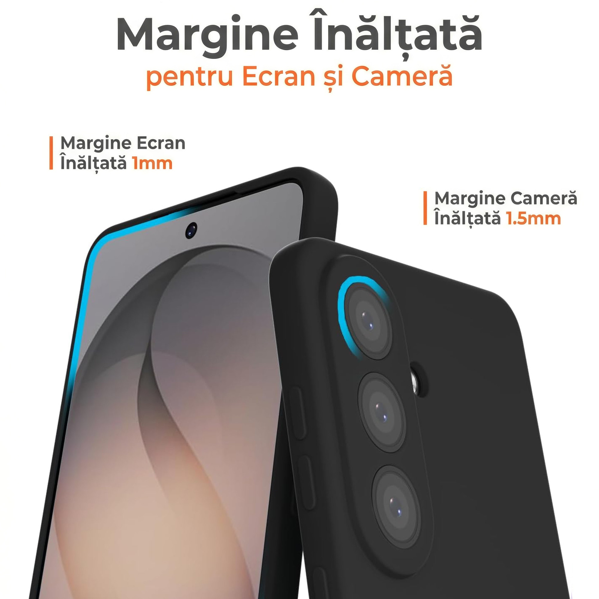 Husa pentru Samsung Galaxy S26 FE Daden® Silicon, Ultra Slim, Protectie sporita, Antisoc, Calitate Premium, Interior de microfibra, Negru