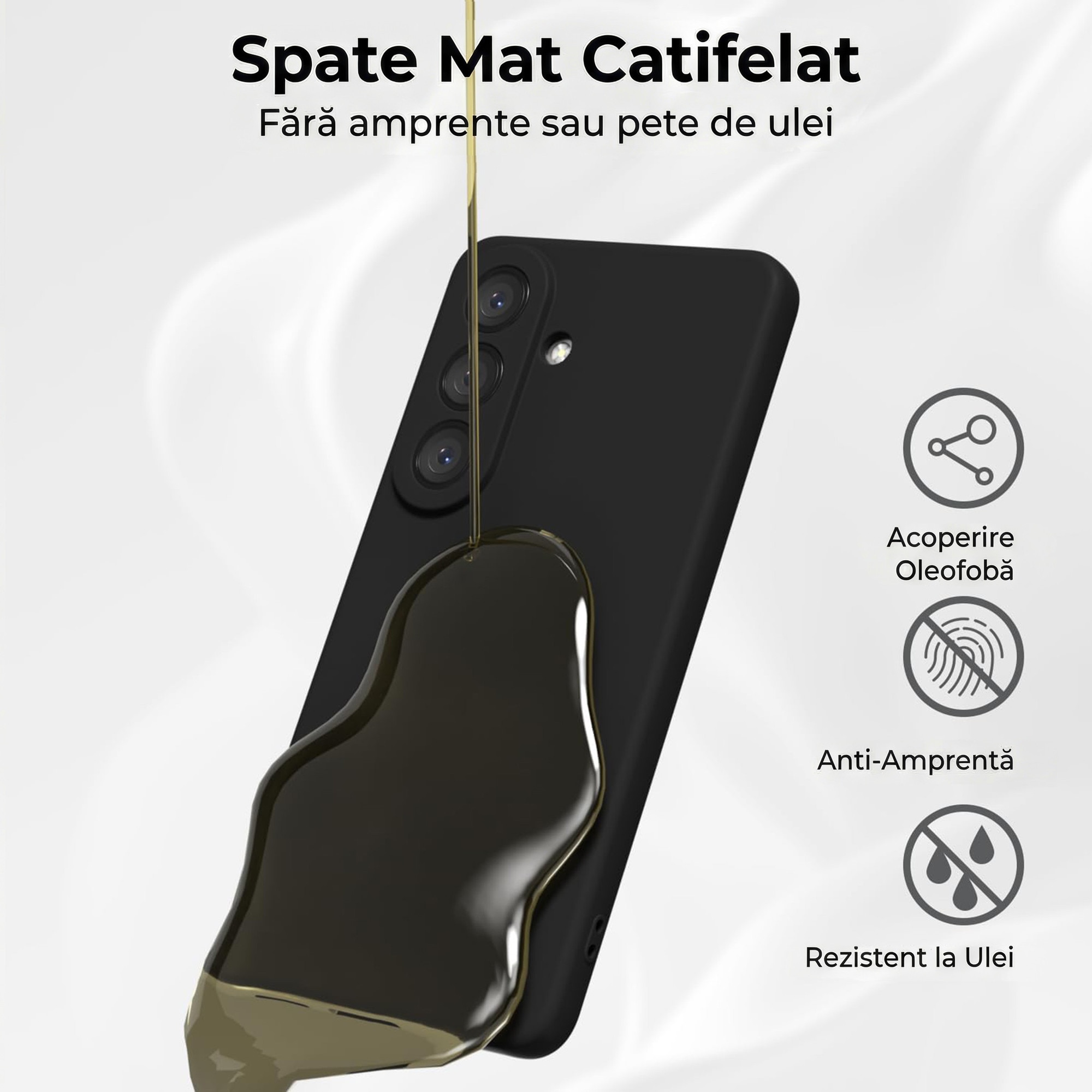 Husa pentru Samsung Galaxy S26 FE Daden® Silicon, Ultra Slim, Protectie sporita, Antisoc, Calitate Premium, Interior de microfibra, Negru