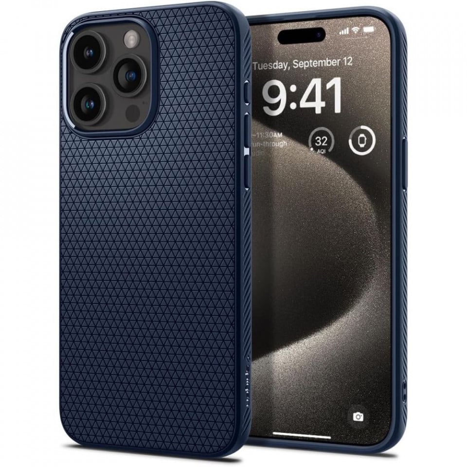 Husa pentru iPhone 15 Pro Max - Liquid Air - Navy Blue