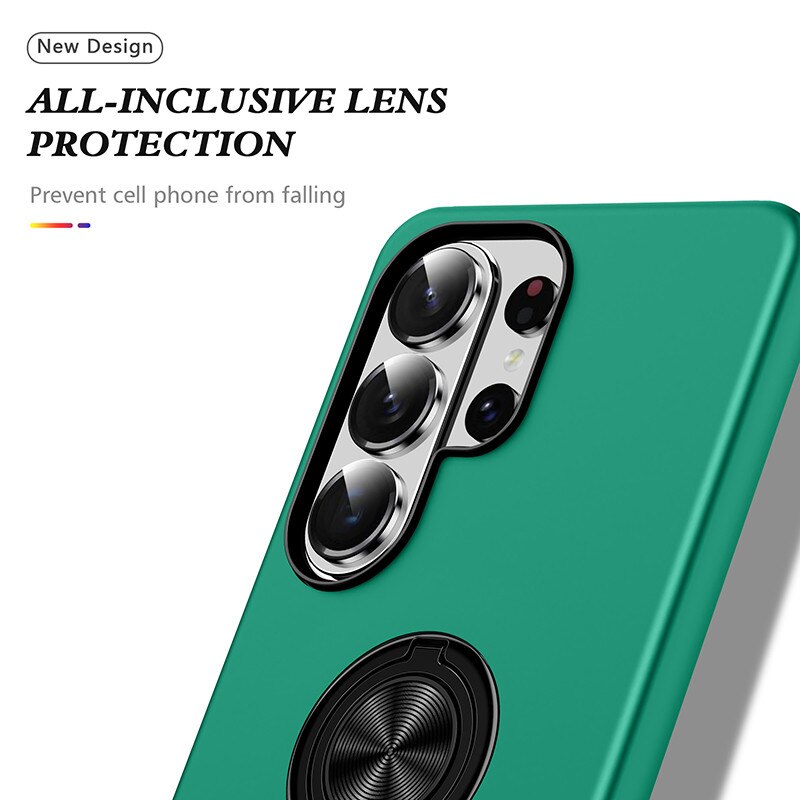 Husă Subțire Magnetică cu Inel, Rezistentă Antiglonț, Verde închis, pentru Samsung Galaxy S26 Ultra