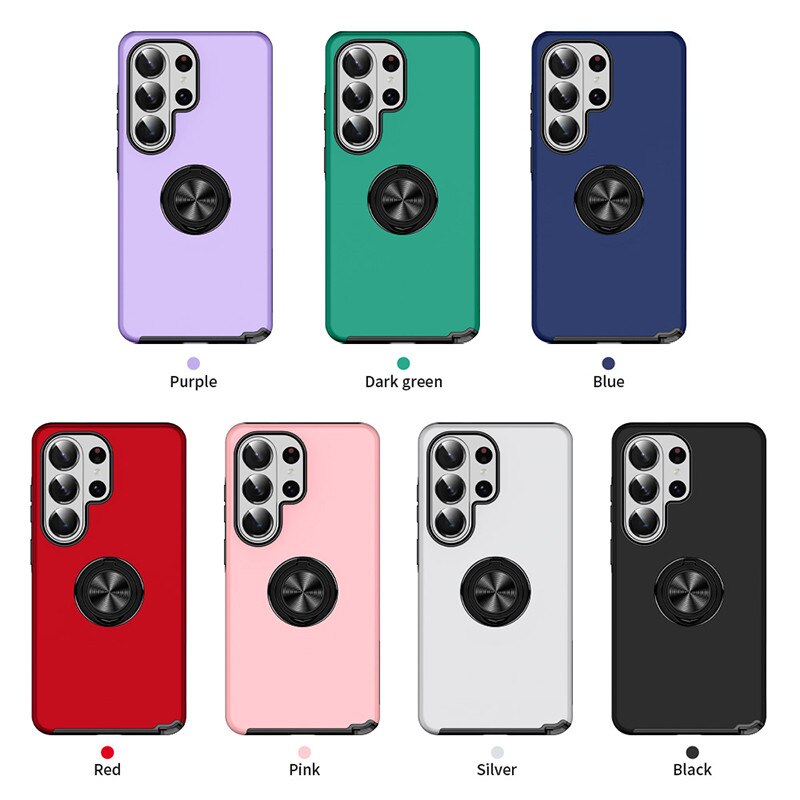 Husă Subțire Magnetică cu Inel, Rezistentă Antiglonț, Verde închis, pentru Samsung Galaxy S26 Ultra