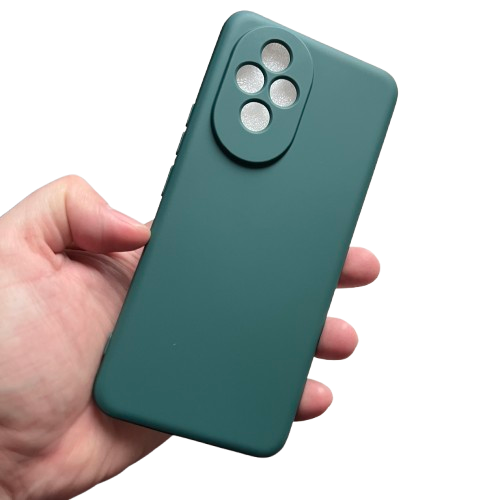 Husa Soft Catifea compatibila cu Honor 200 Pro, Verde inchis