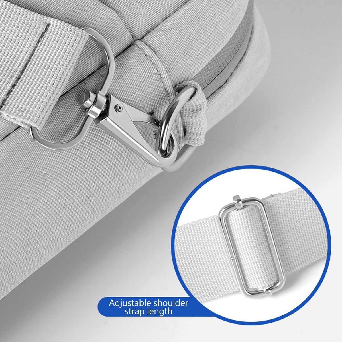 Geanta laptop Herusi multifunctionala, rezistenta la apa, gri-negru-albastru-roz, 37x27x7 cm