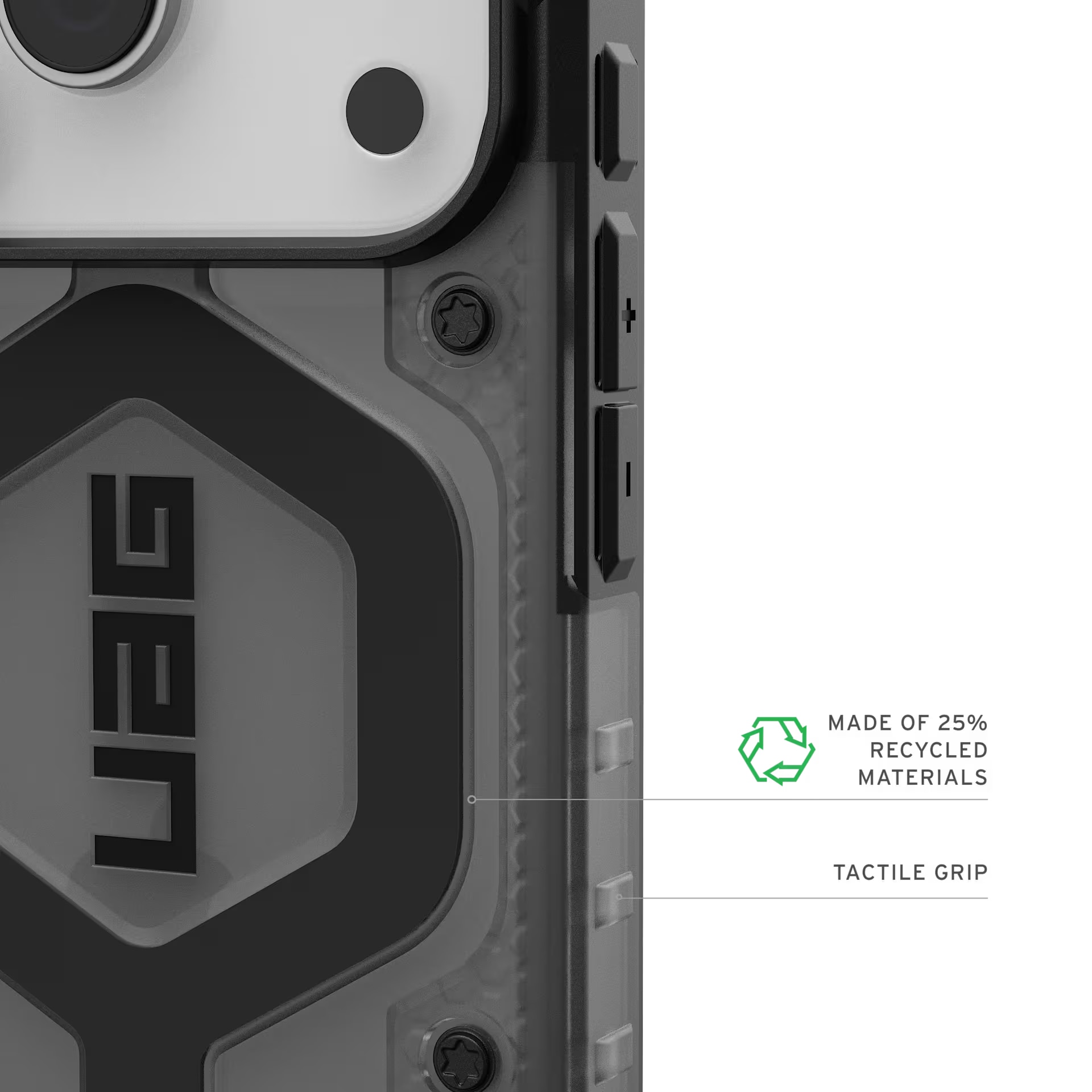 Husa de protectie UAG Pathfinder Clear MagSafe pentru iPhone 17 Pro, Ash/Black