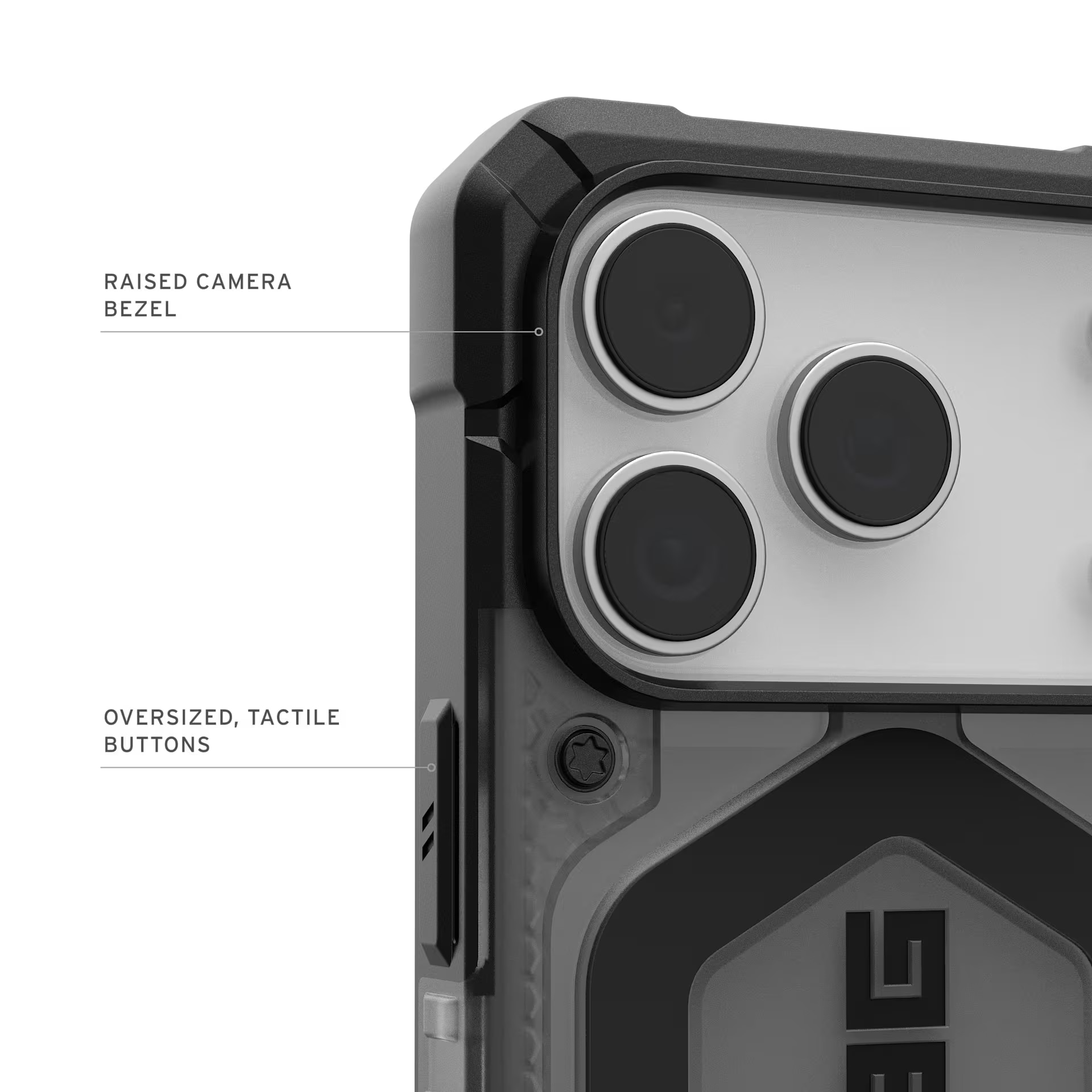 Husa de protectie UAG Pathfinder Clear MagSafe pentru iPhone 17 Pro, Ash/Black