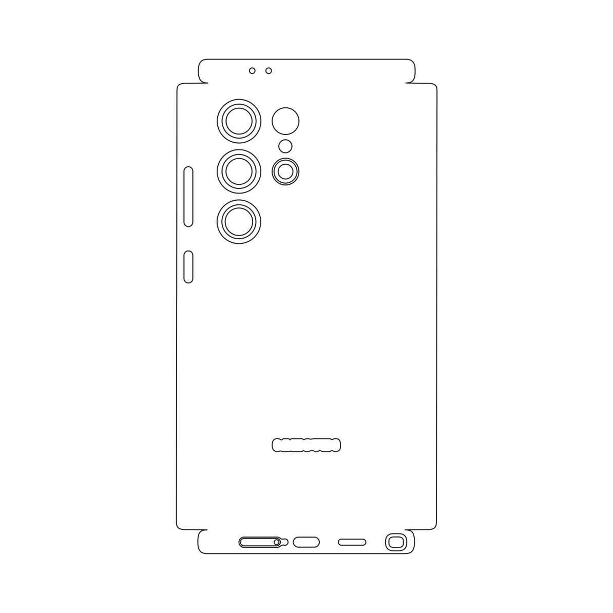 Folie iSkinz pentru Samsung Galaxy S24 Ultra - Brushed Negru, 360 Cut, Skin Adeziv, Protectie Carcasa Spate si Laterale