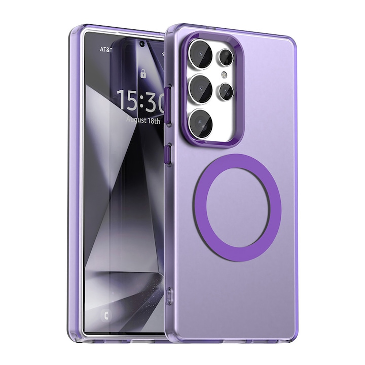 Husa pentru Samsung Galaxy S25 Ultra Comari® CandyMag, compatibila MagSafe, protectie completa, finisaj antiamprenta, Mov