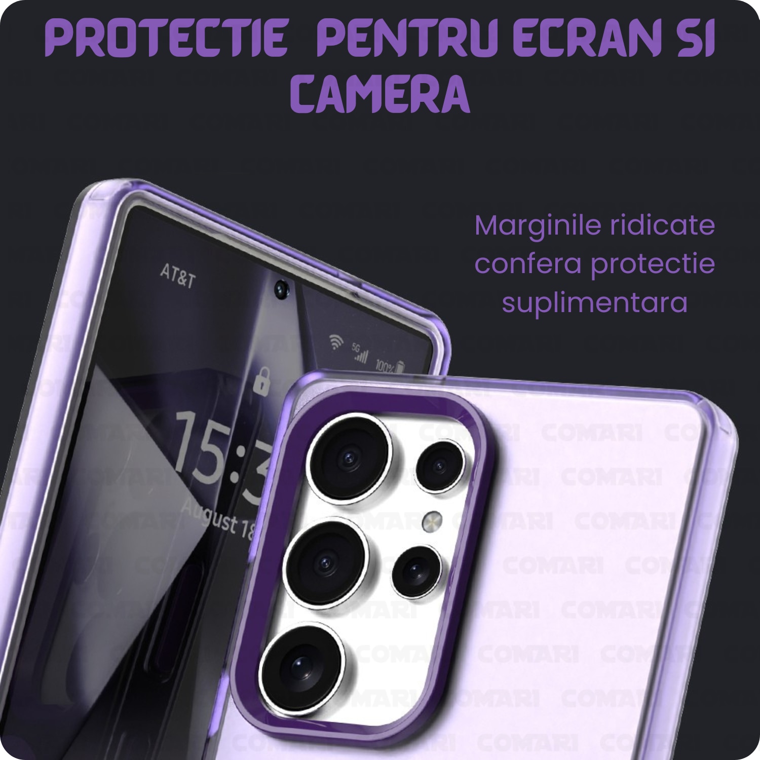 Husa pentru Samsung Galaxy S25 Ultra Comari® CandyMag, compatibila MagSafe, protectie completa, finisaj antiamprenta, Mov