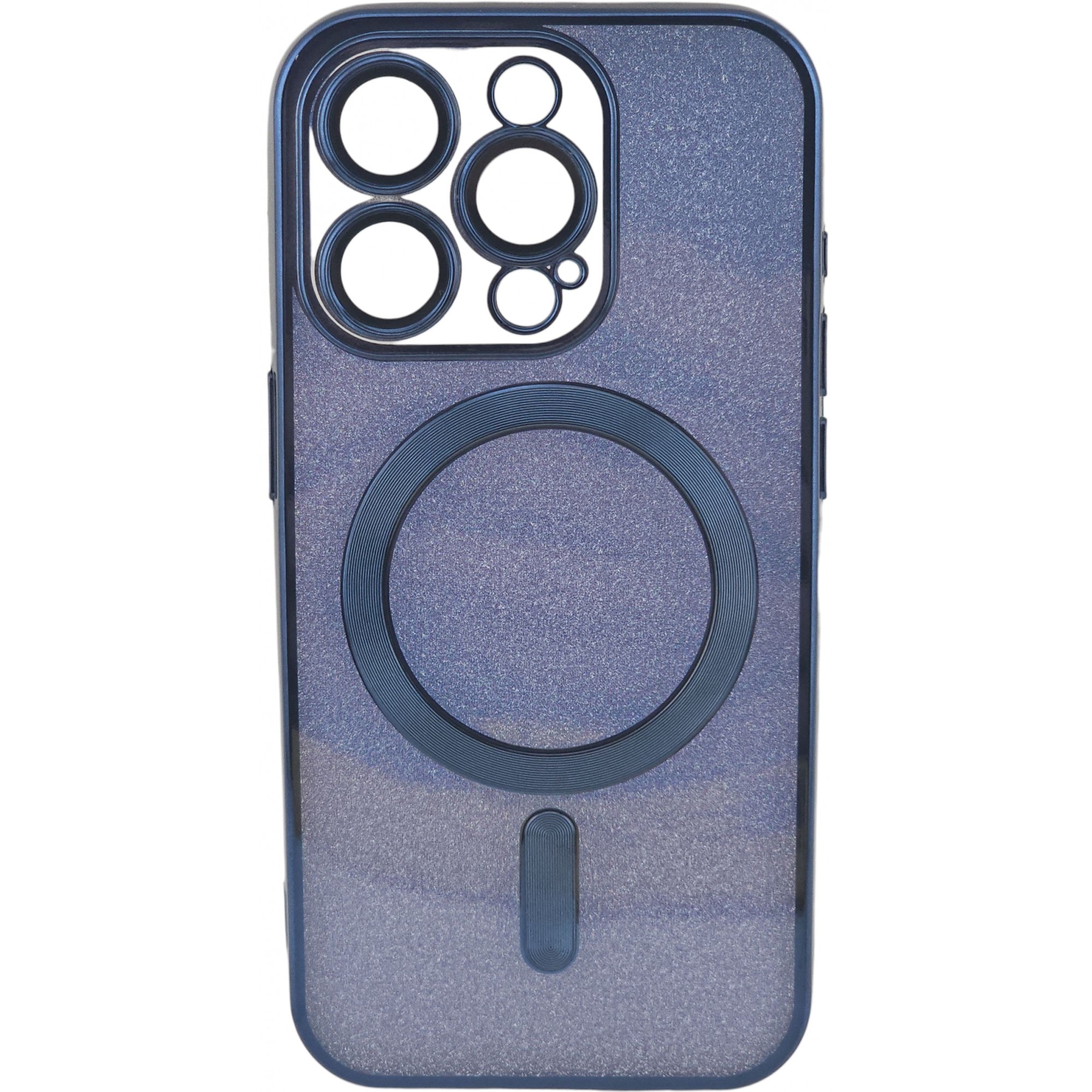 Husa de Protectie 2 in 1, Flippy, pentru Apple iPhone 14 Pro, Compatibila MagSafe, Magnetica, cu Protectie Lentila, din TPU, Albastru Marin