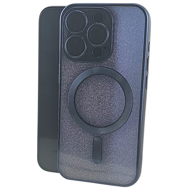 Husa de Protectie 2 in 1, Flippy, pentru Apple iPhone 14 Pro, Compatibila MagSafe, Magnetica, cu Protectie Lentila, din TPU, Albastru Marin