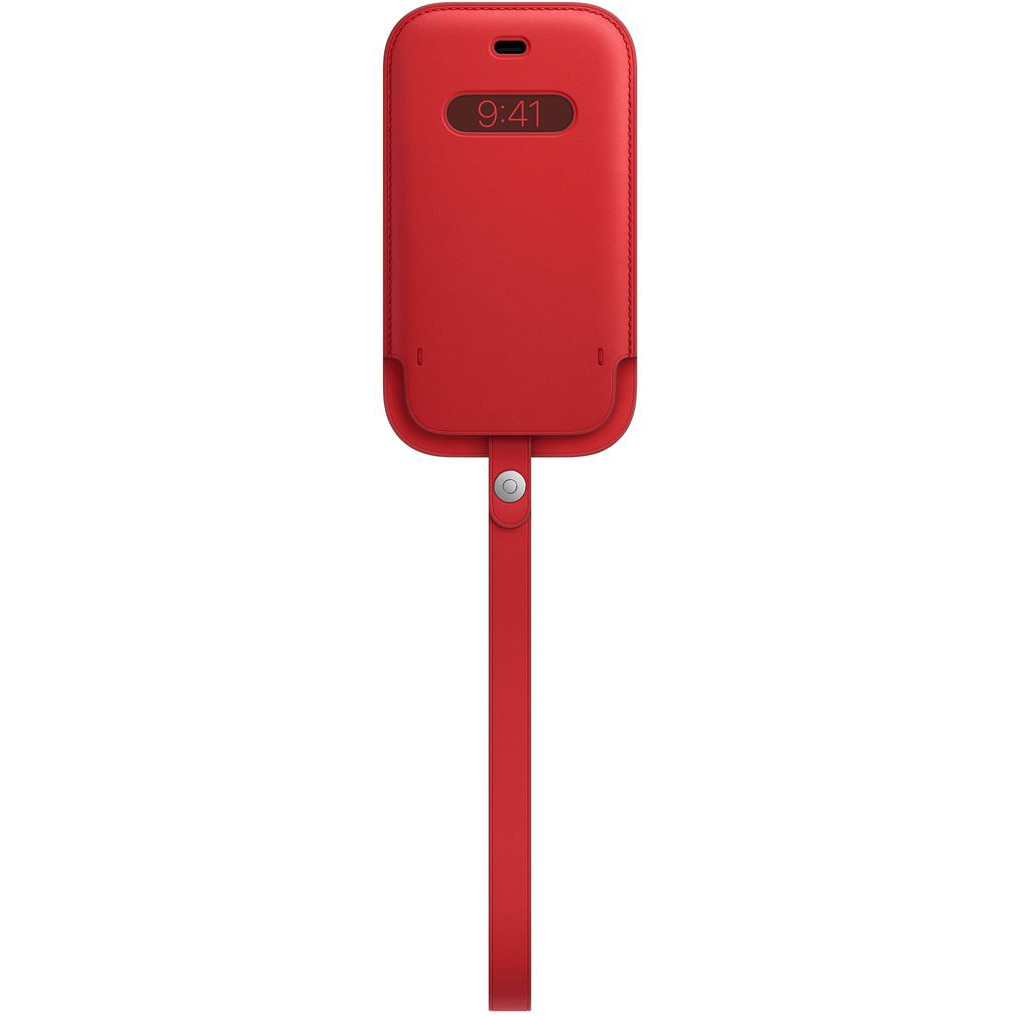 Husa de protectie Apple Leather Sleeve with MagSafe pentru iPhone 12 mini, RED