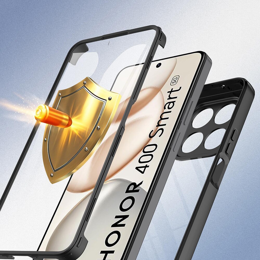 Husa 360° (fata + spate) pentru Honor 400 Smart 5G / 400 Smart 4G / X7d 4G, Accesorio ColorVerse, Black