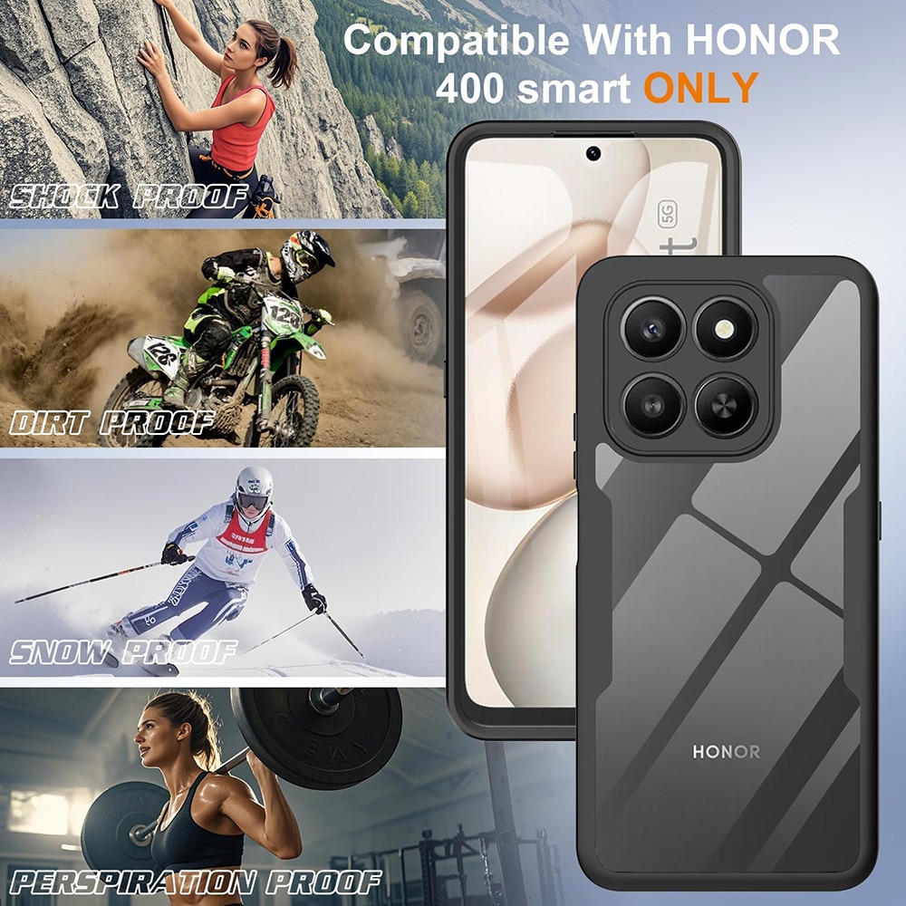 Husa 360° (fata + spate) pentru Honor 400 Smart 5G / 400 Smart 4G / X7d 4G, Accesorio ColorVerse, Black