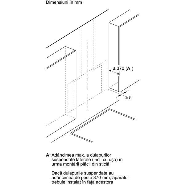 Hota incorporabila decorativa Bosch DWK81AN20, 3 trepte + intensiv, Putere de absorbtie 915 mc/h, 80 cm, Sticla alba