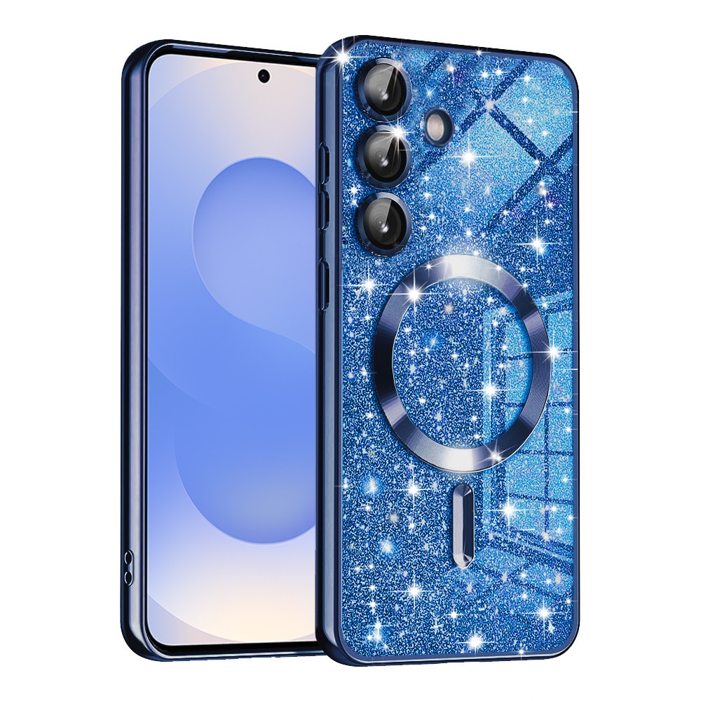 Husa pentru Samsung Galaxy S25 - Techsuit Luxury Glitter MagSafe - Deep Blue