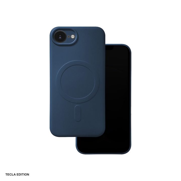Husa Simple Color Mag pentru Apple iPhone 16e, iPhone 17e, Carcasa magnetica, Albastru