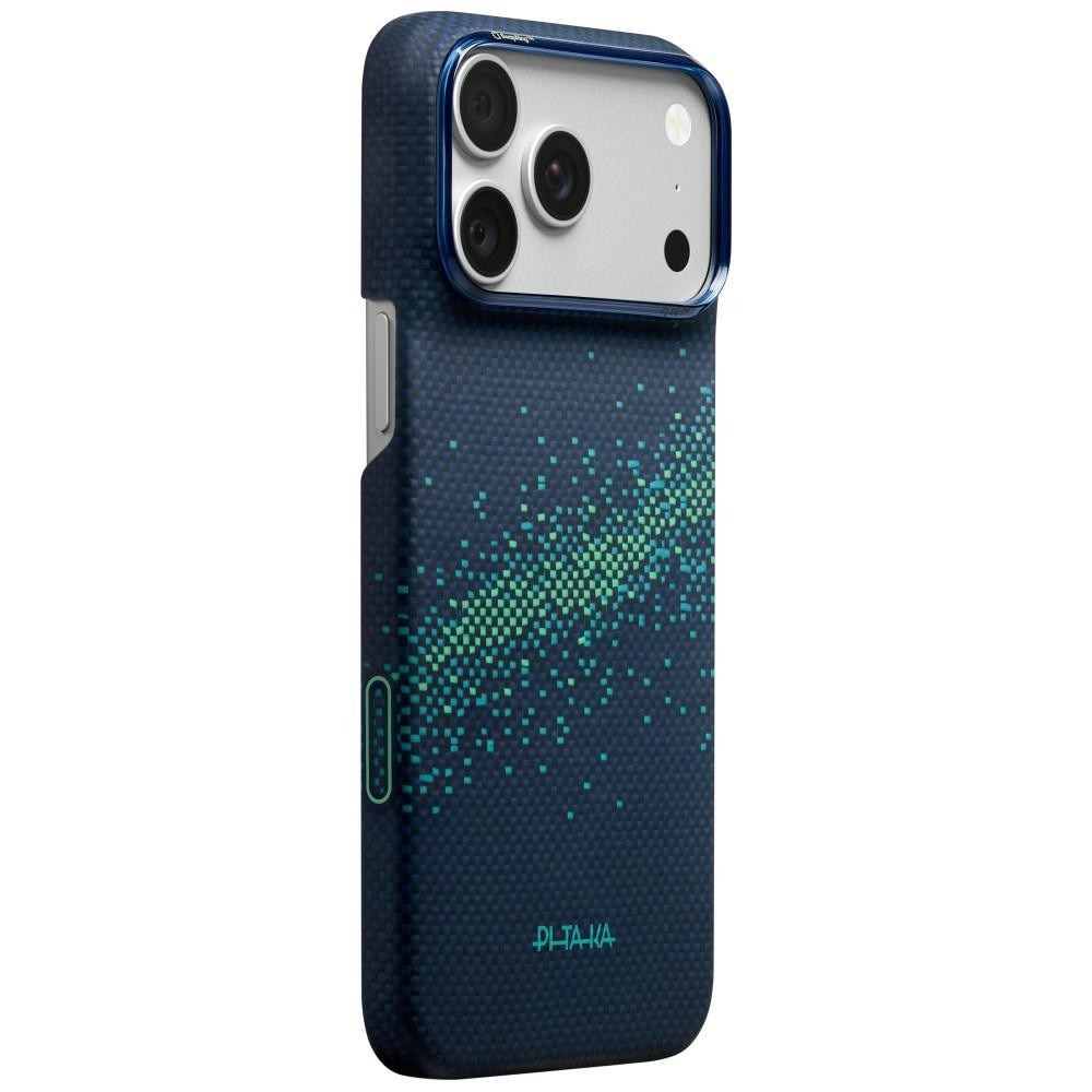 Husă PITAKA Edge Case Milky Way Galaxy 2.0, Nearfield Blue, compatibilă cu iPhone 18 Pro Max/17 Pro Max, subțire, ușoară