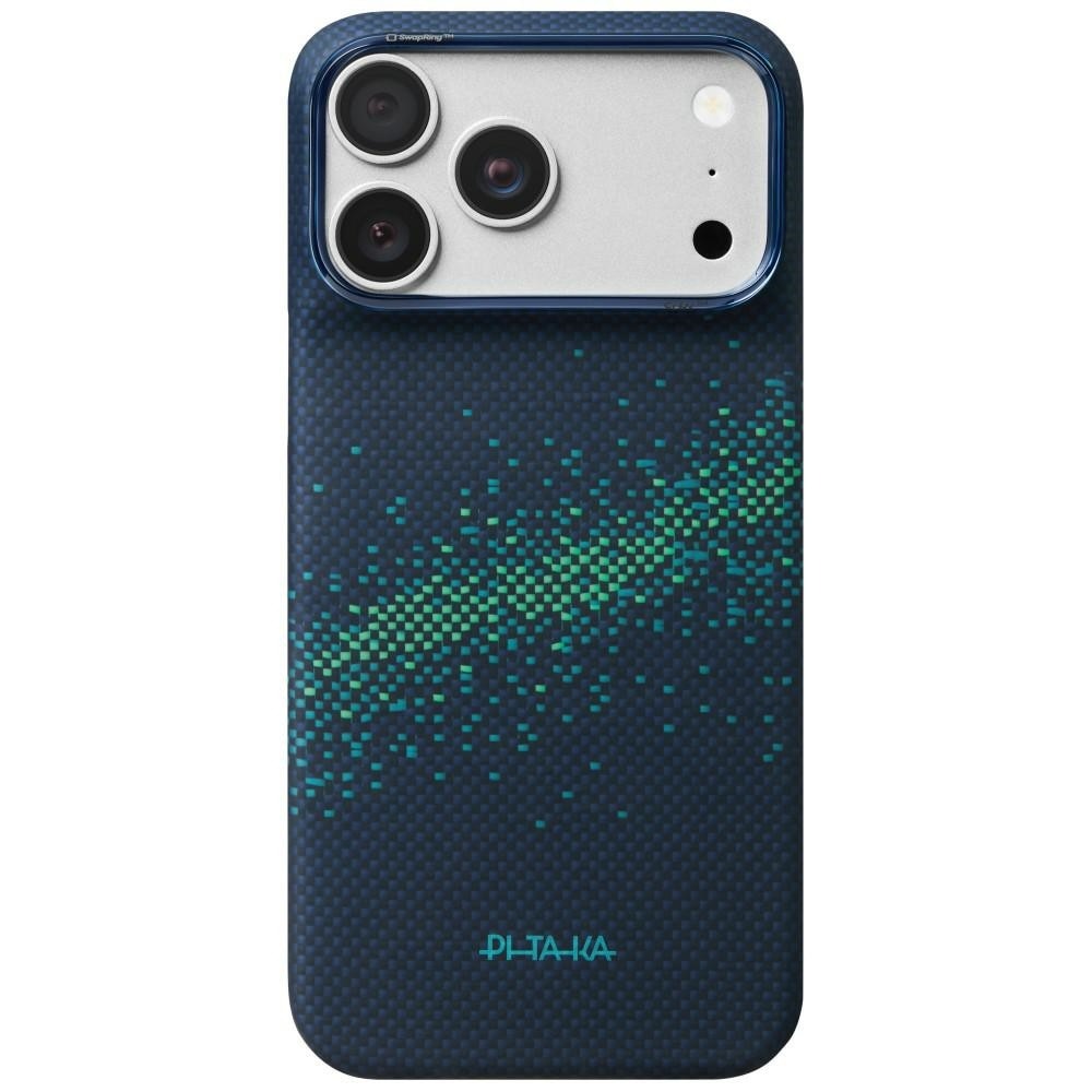 Husă PITAKA Edge Case Milky Way Galaxy 2.0, Nearfield Blue, compatibilă cu iPhone 18 Pro Max/17 Pro Max, subțire, ușoară
