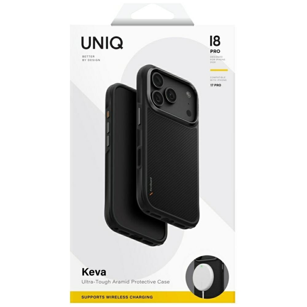 Husa UNIQ Keva Magclick compatibila cu iPhone 18 Pro / 17 Pro, Negru