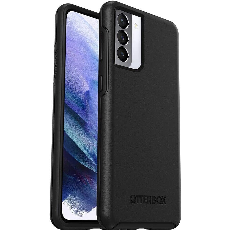 Carcasa antimicrobiana Otterbox Symmetry compatibila cu Samsung Galaxy S21 Plus Black