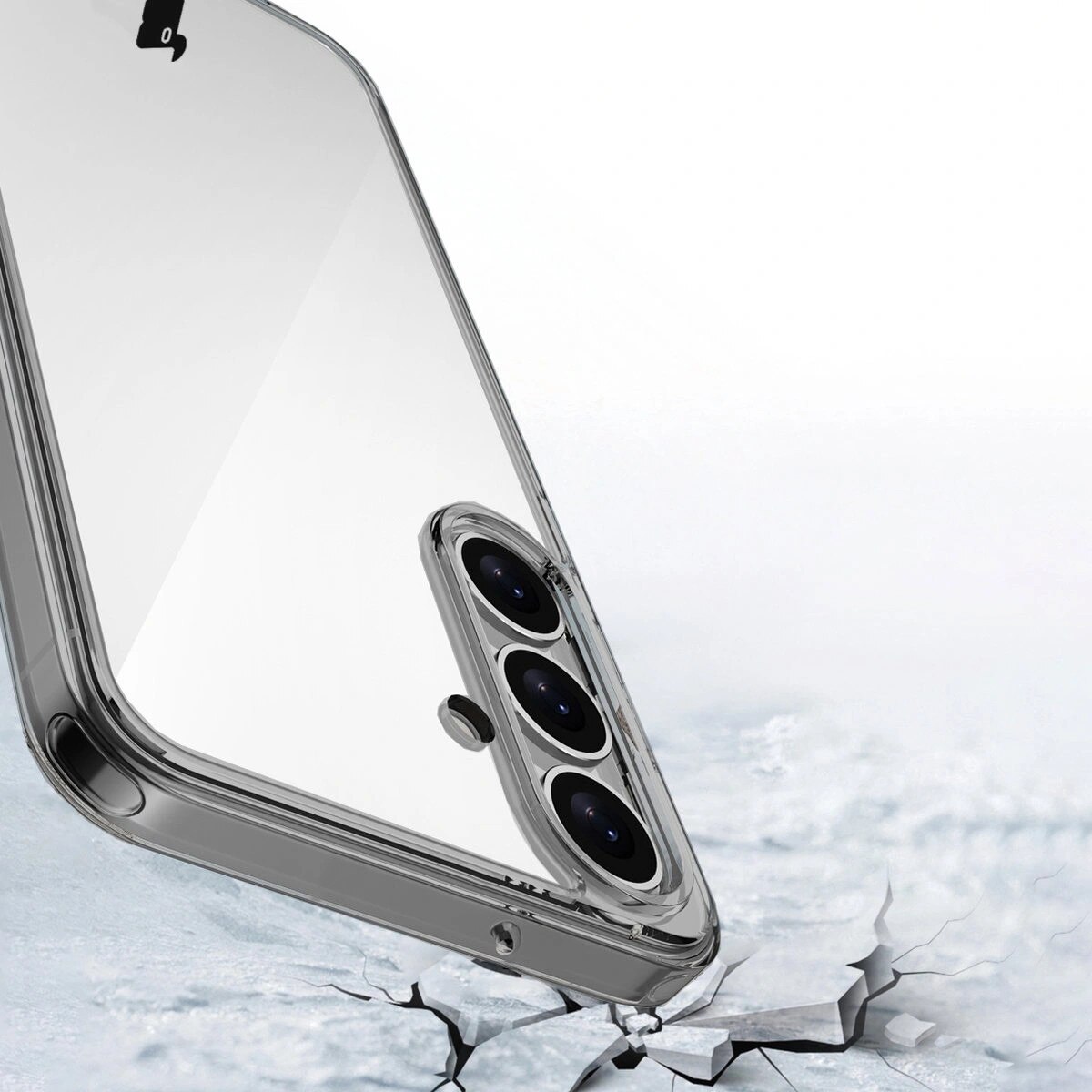 Husa Bizon Case Halo pentru Samsung Galaxy S25 Plus, fumuriu-negru
