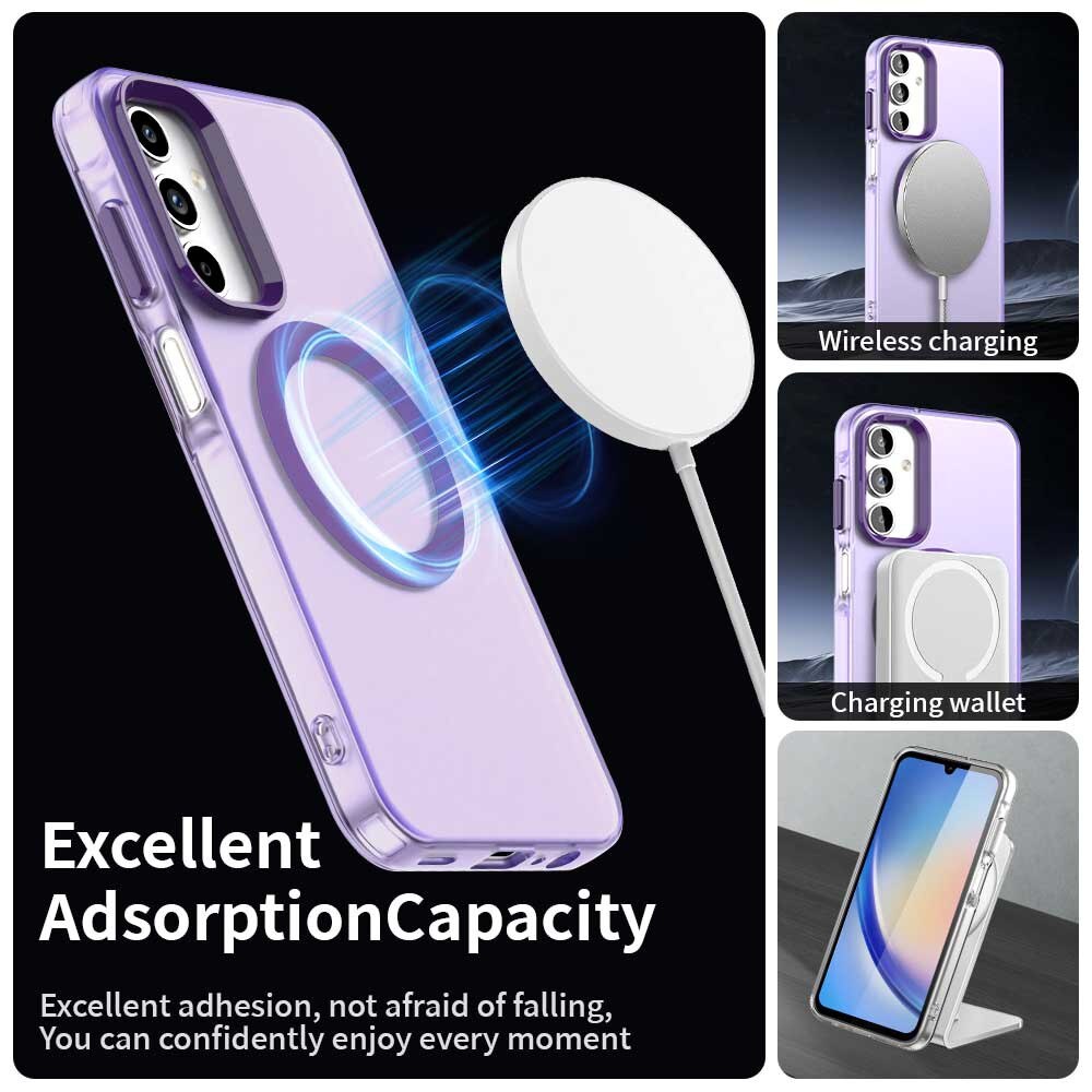 Husa pentru Samsung Galaxy A35 5G, Accesorio Candy Case MagSafe, Purple