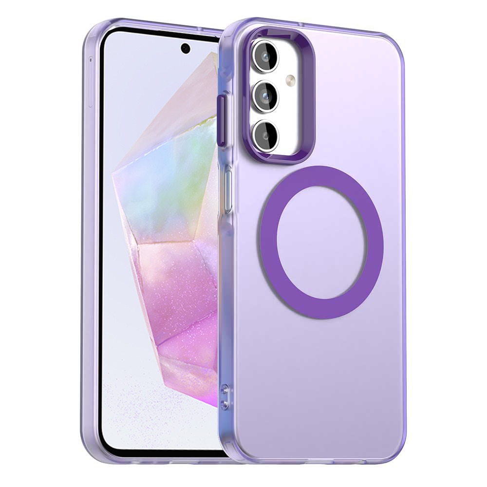 Husa pentru Samsung Galaxy A35 5G, Accesorio Candy Case MagSafe, Purple