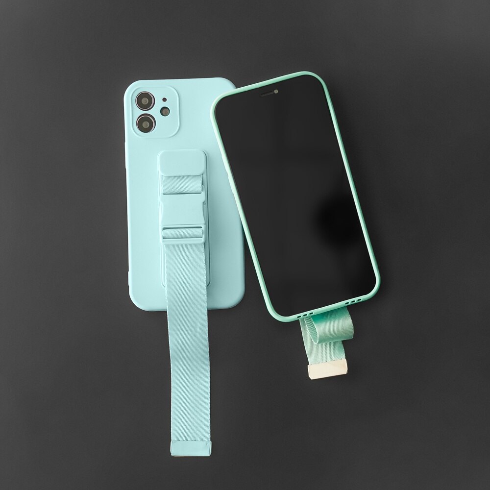 Husa telefon Hurtel Rope Case, cu banda reglabila, verde inchis, compatibil cu iPhone 11 Pro Max