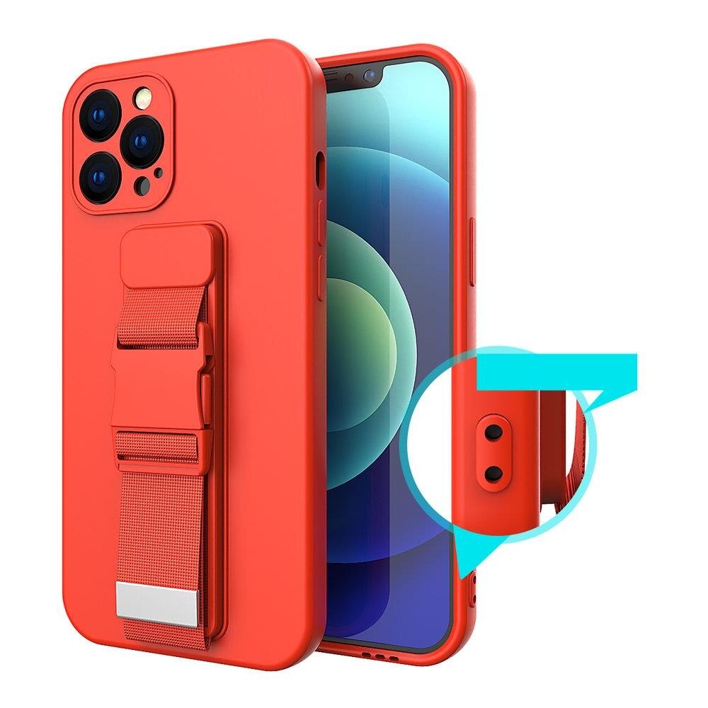 Husa telefon Hurtel Rope Case, cu snur reglabil, rosu, compatibil cu iPhone 11 Pro Max