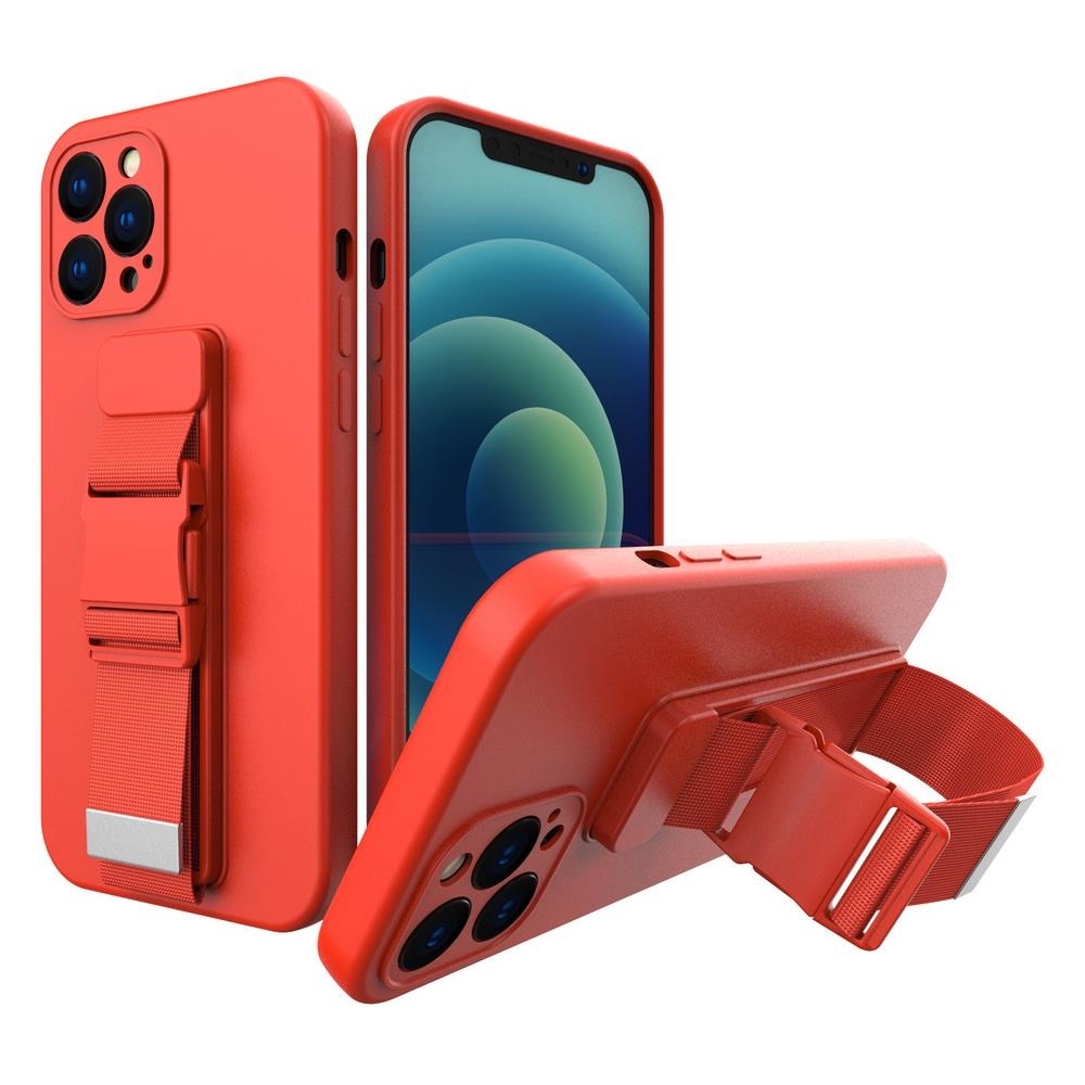 Husa telefon Hurtel Rope Case, cu snur reglabil, rosu, compatibil cu iPhone 11 Pro Max
