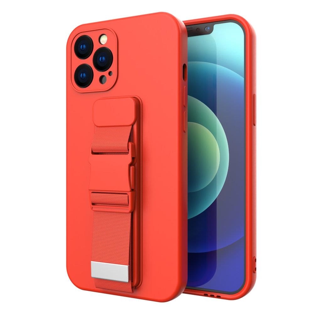 Husa telefon Hurtel Rope Case, cu snur reglabil, rosu, compatibil cu iPhone 11 Pro Max