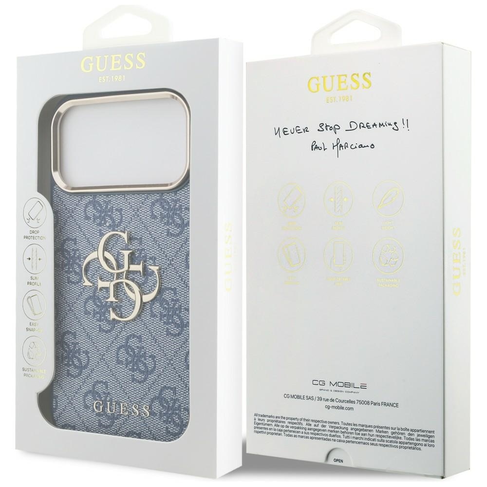 Husa Guess 4G Big 4G Classic Logo compatibila cu iPhone 18 Pro Max / 17 Pro Max, Albastru