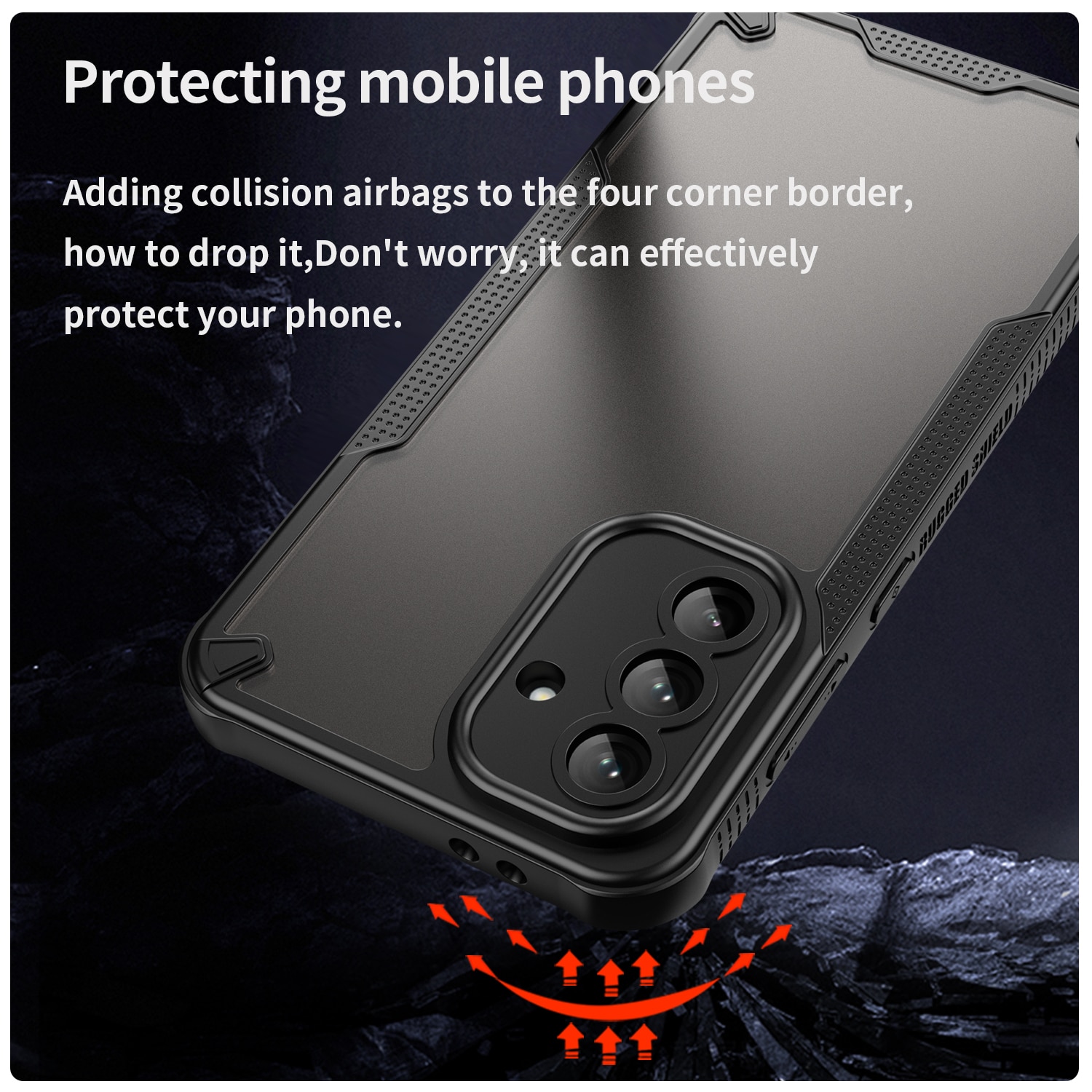 Husa telefon EJANBO pentru Samsung Galaxy A56-5G, mata, protectie militara, design semi-transparent