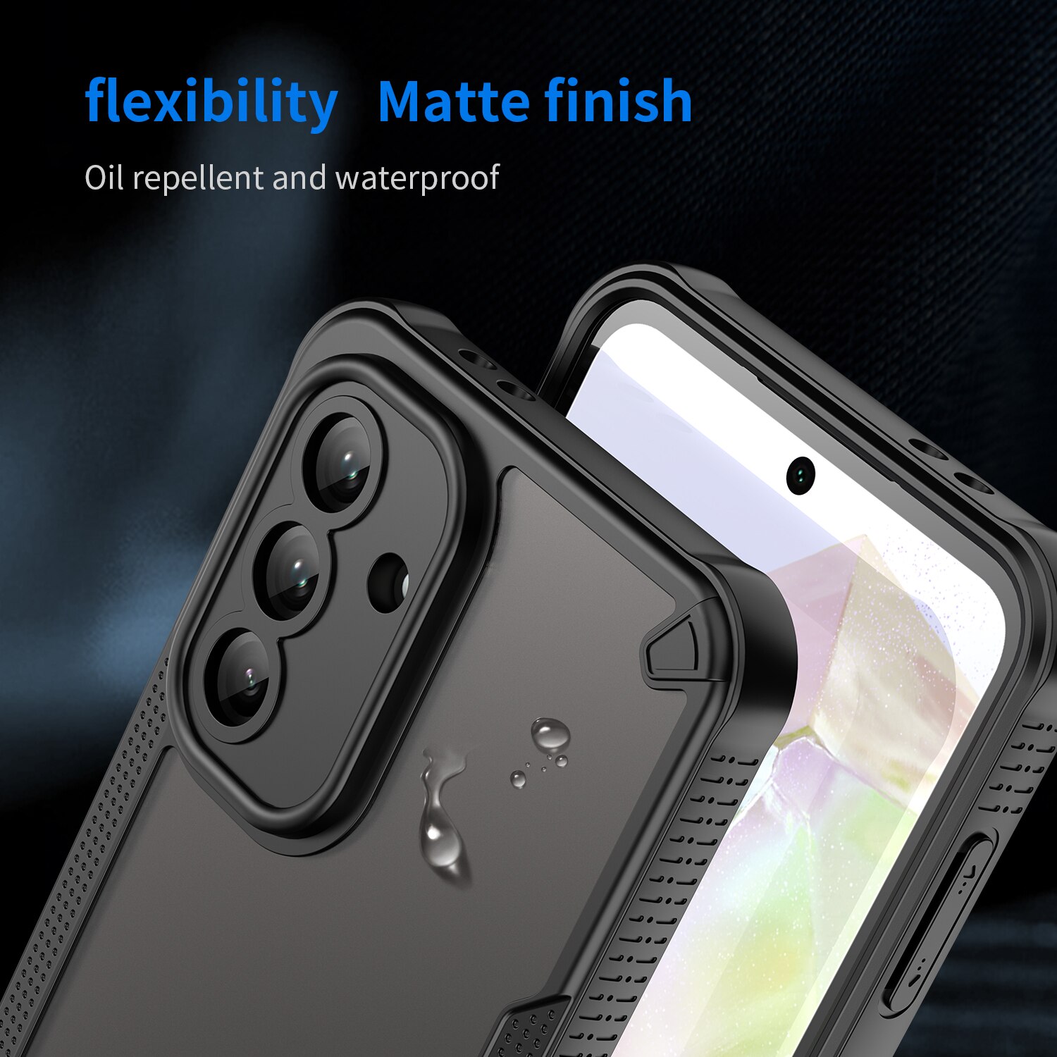 Husa telefon EJANBO pentru Samsung Galaxy A56-5G, mata, protectie militara, design semi-transparent