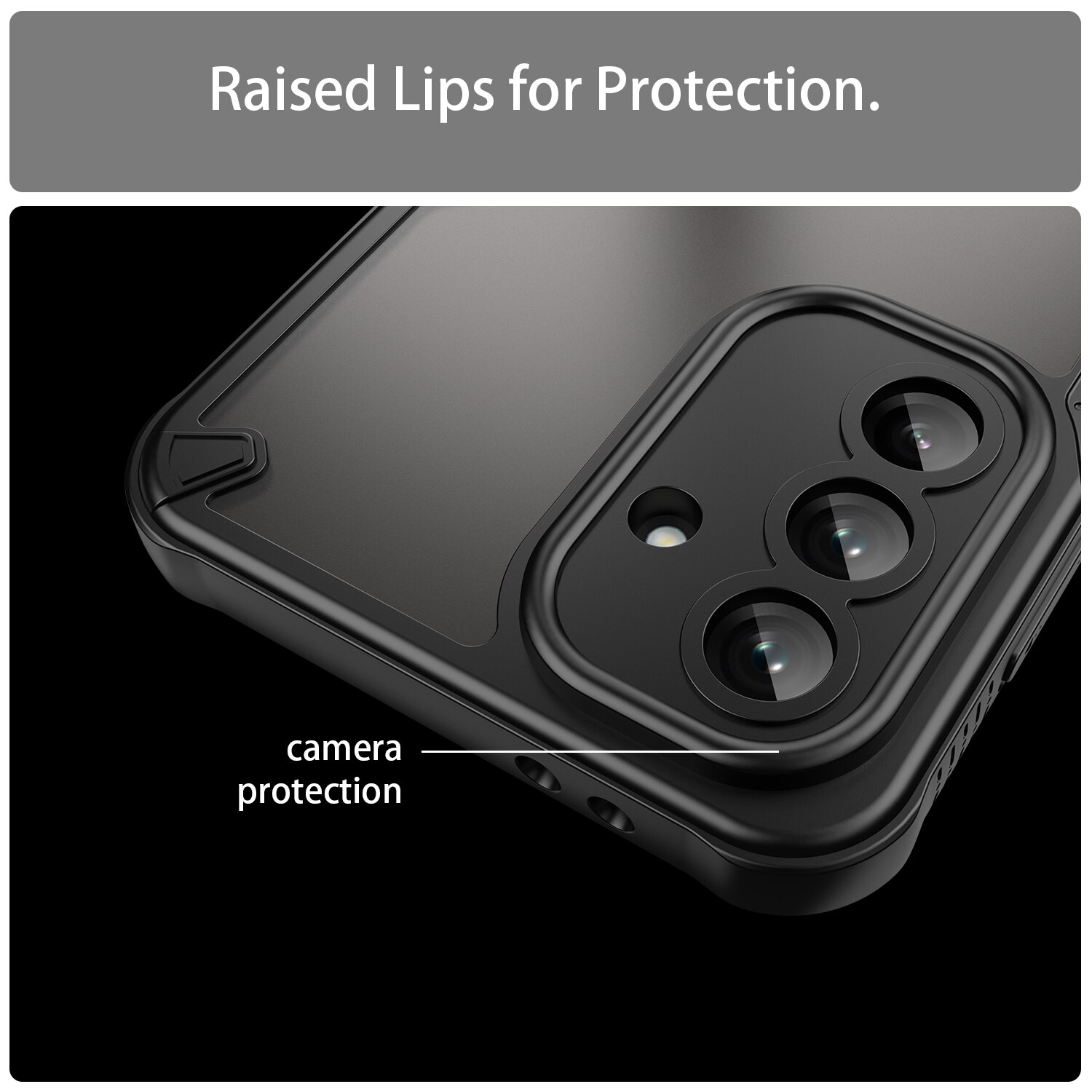 Husa telefon EJANBO pentru Samsung Galaxy A56-5G, mata, protectie militara, design semi-transparent