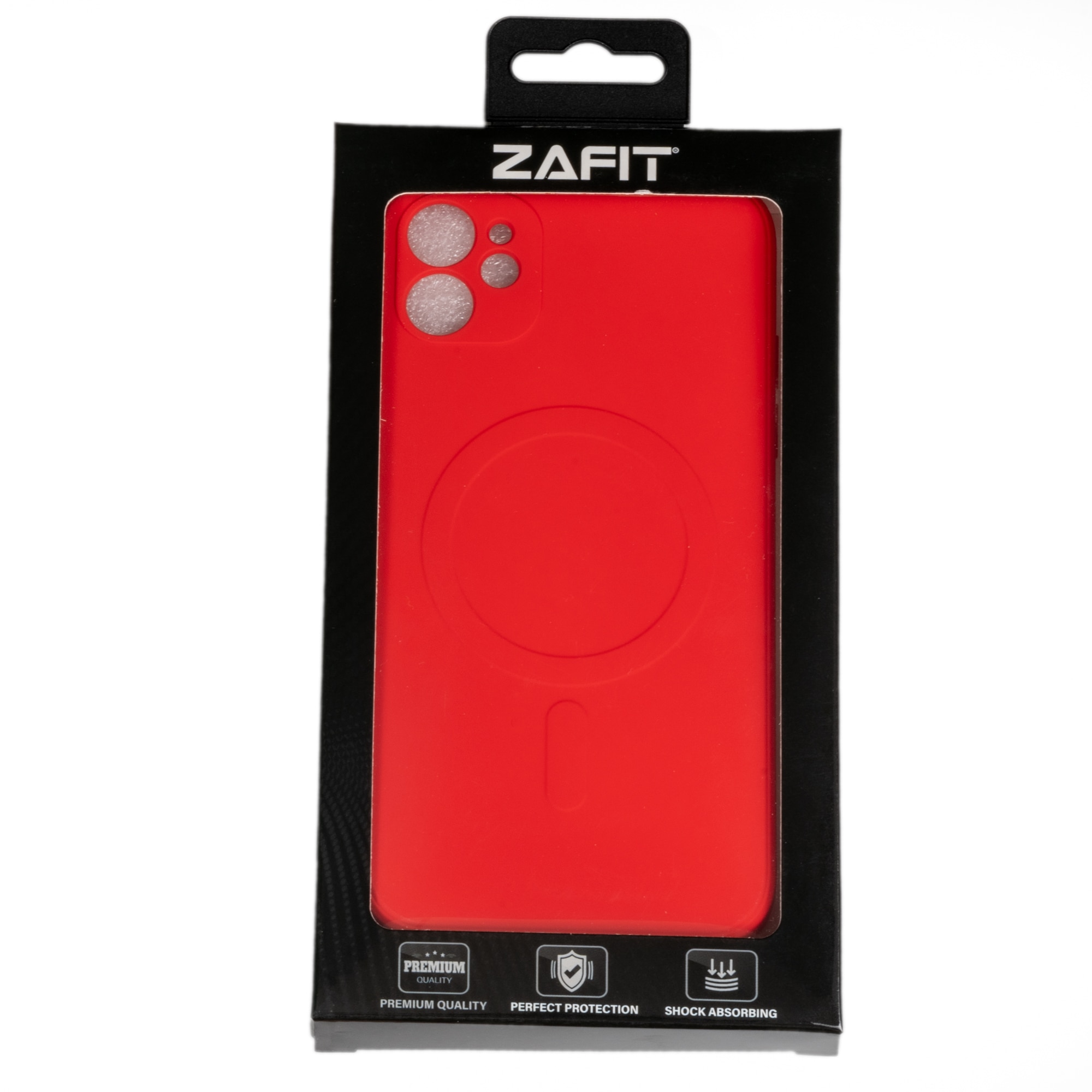 Husa pentru iPhone 11 ZAFIT®, cu incarcare Magsafe, Silicon, Rosu
