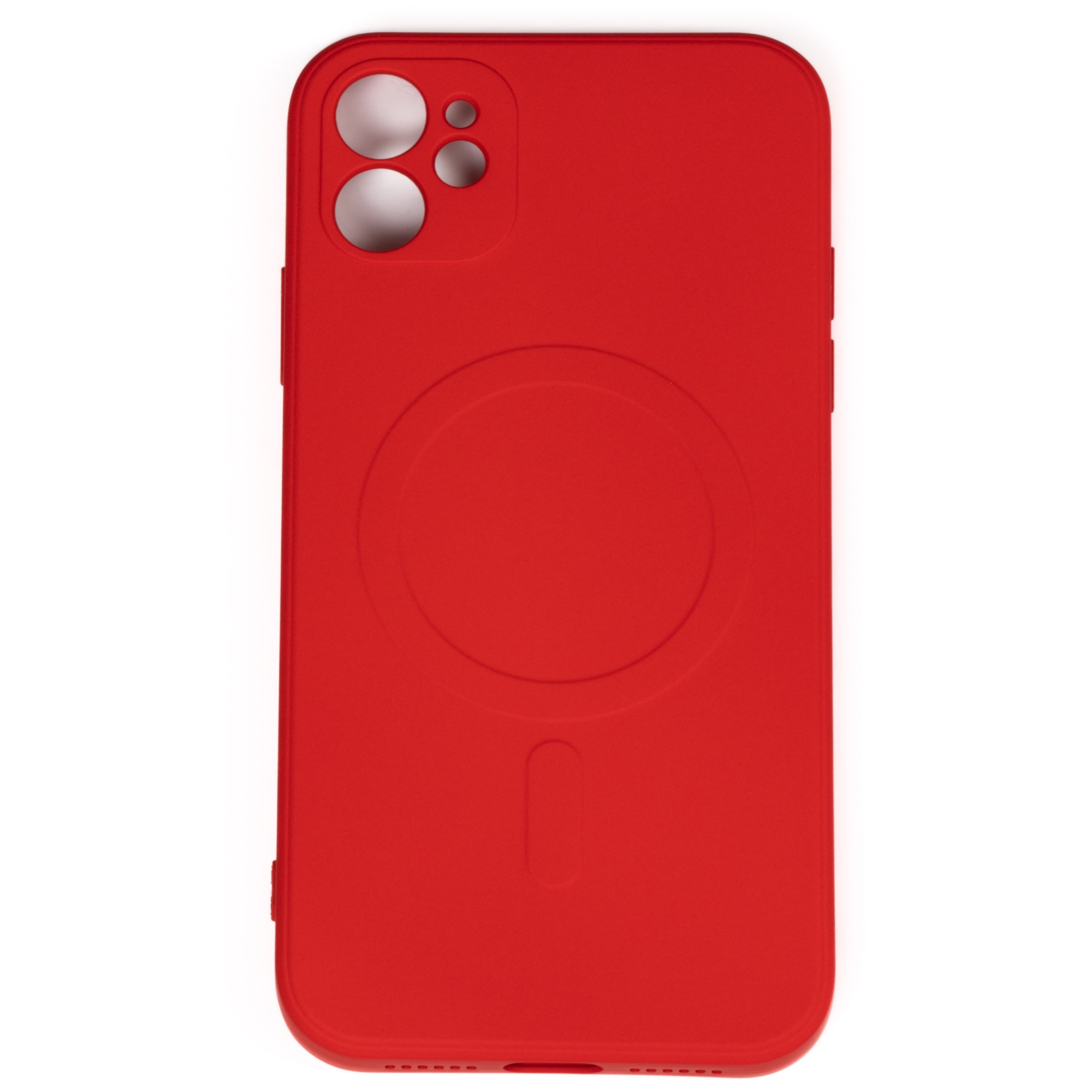 Husa pentru iPhone 11 ZAFIT®, cu incarcare Magsafe, Silicon, Rosu